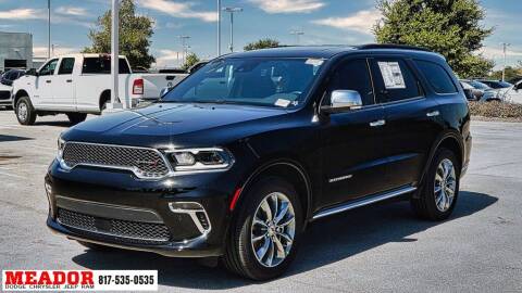 2021 Dodge Durango for sale at Meador Dodge Chrysler Jeep RAM in Fort Worth TX