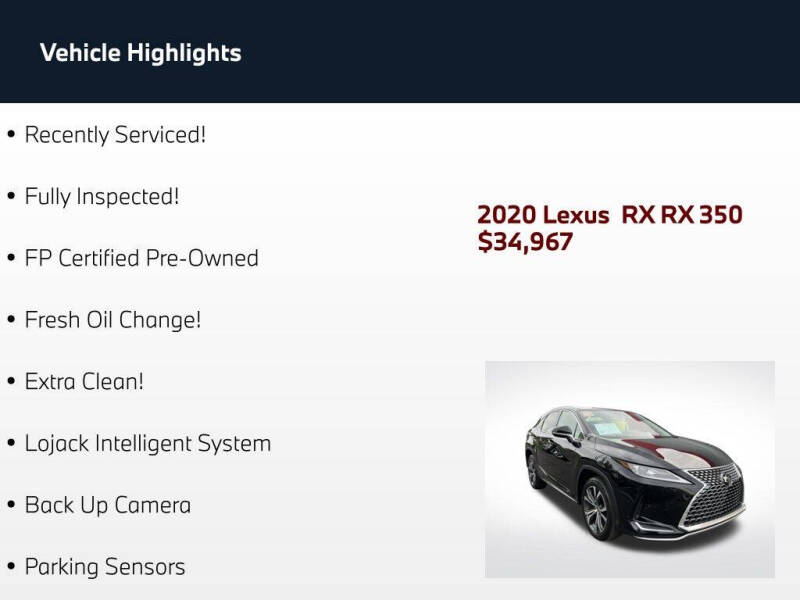 2020 Lexus RX 350