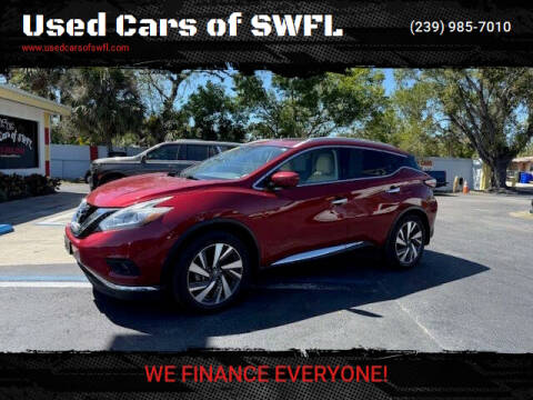 2018 Nissan Murano for sale at Used Cars of SWFL in Fort Myers FL