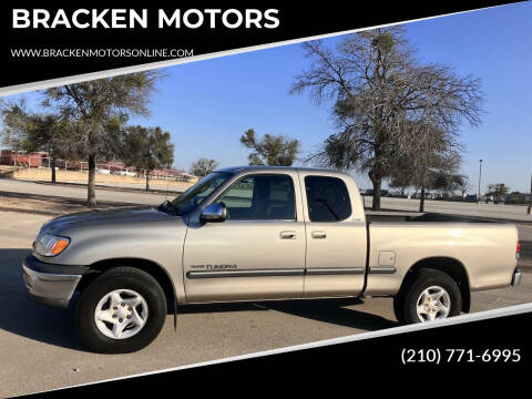 2002 Toyota Tundra for sale at BRACKEN MOTORS in San Antonio TX
