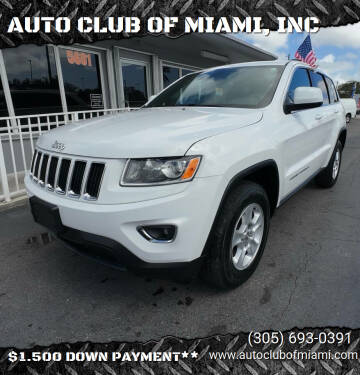 2015 Jeep Grand Cherokee for sale at AUTO CLUB OF MIAMI, INC in Miami FL