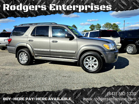 2007 Toyota Sequoia for sale at Rodgers Enterprises in North Charleston SC