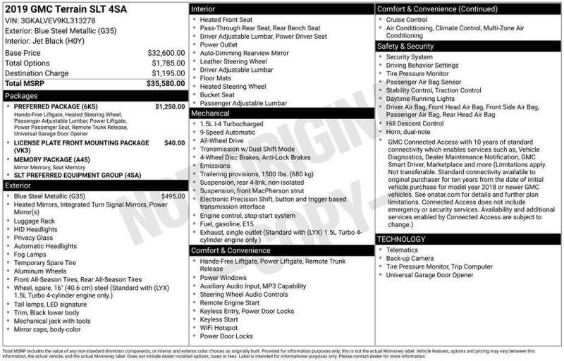 2019 GMC Terrain SLT