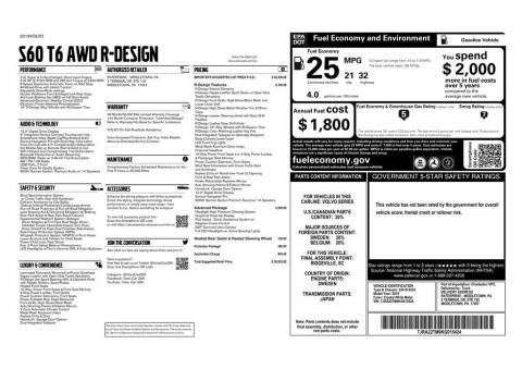 2019 Volvo S60 T6 R-Design