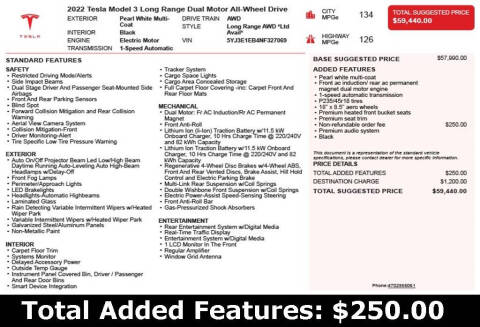 2022 Tesla Model 3 Long Range