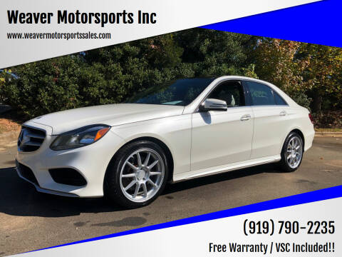 2015 Mercedes-Benz E-Class for sale at Weaver Motorsports Inc in Cary NC