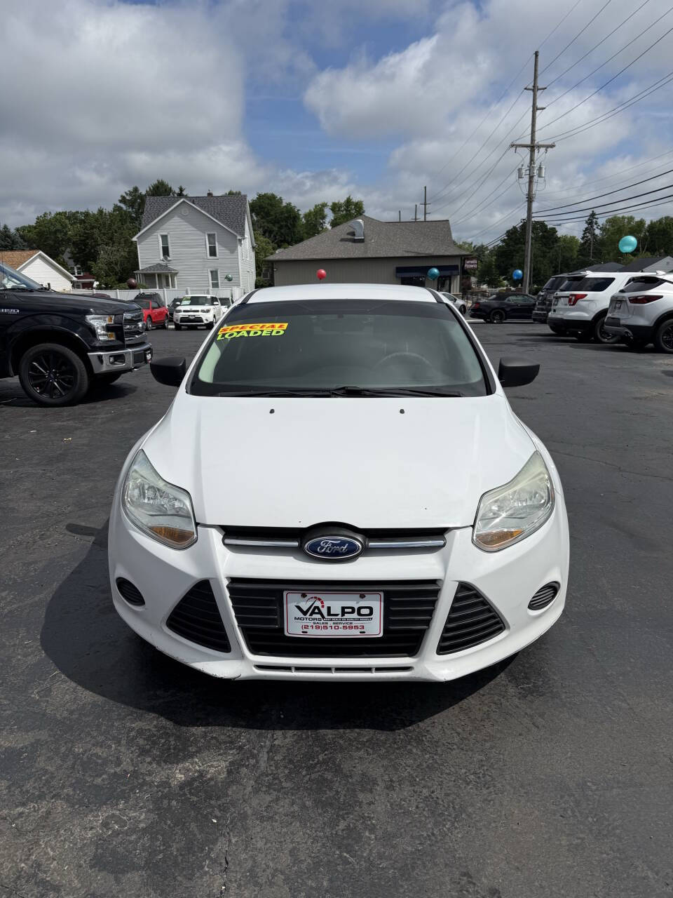 White 2014 Ford Focus S S 4dr Sedan 2