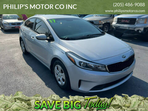 2017 Kia Forte for sale at PHILIP'S MOTOR CO INC in Haleyville AL