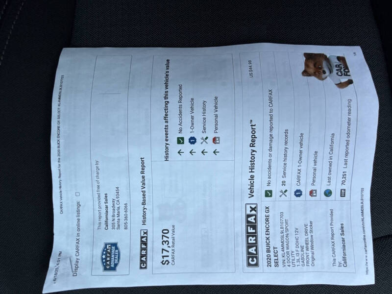 2020 Buick Encore GX Select