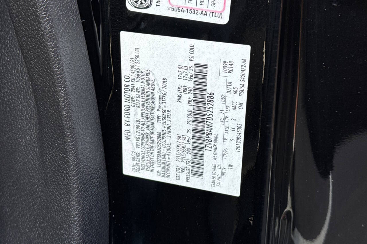 Black 2013 Ford Mustang V6 V6 2dr Fastback 50