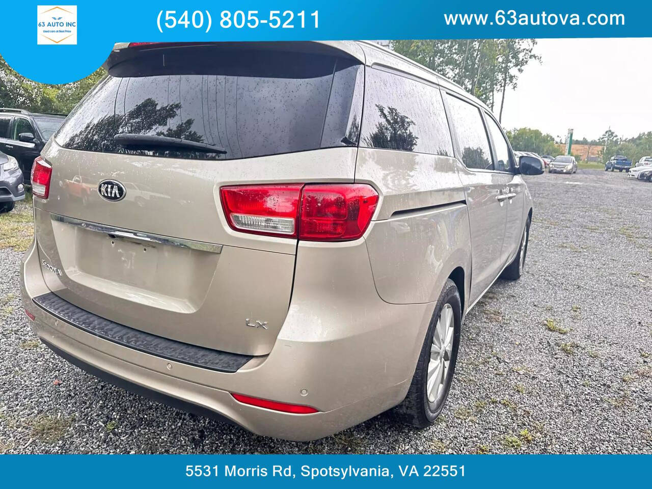 2016 Kia Sedona for sale at 63 Auto Inc in Spotsylvania, VA