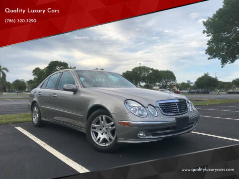 2004 Mercedes-Benz E-Class for sale at Quality Luxury Cars in North Miami FL