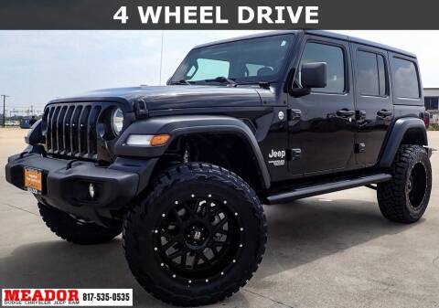 2018 Jeep Wrangler Unlimited for sale at Meador Dodge Chrysler Jeep RAM in Fort Worth TX