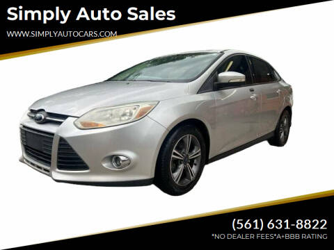 2014 Ford Focus for sale at Simply Auto Sales in Palm Beach Gardens FL
