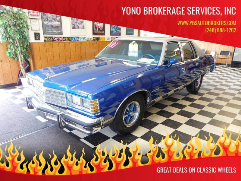 1977 Pontiac Bonneville for sale at Yono Brokerage Services, INC in Farmington MI