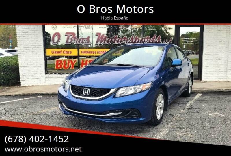 2013 Honda Civic for sale at O Bros Motors in Marietta GA
