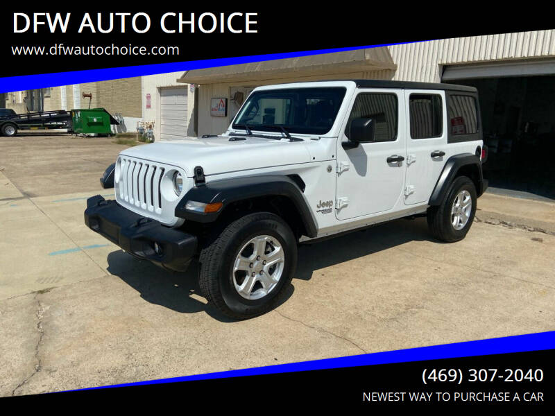 2020 Jeep Wrangler Unlimited for sale at DFW AUTO CHOICE in Dallas TX