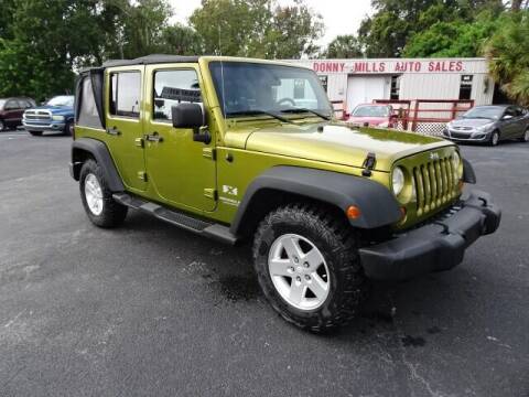 2007 Jeep Wrangler Unlimited for sale at DONNY MILLS AUTO SALES in Largo FL