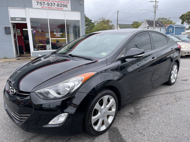 2012 Hyundai Elantra for sale at AutoPro Virginia LLC in Virginia Beach VA