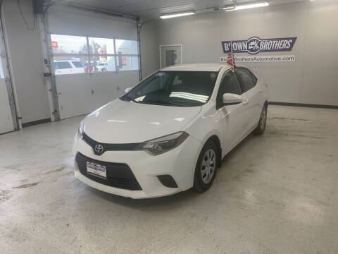 2014 Toyota Corolla for sale at Brown Brothers Automotive Sales And Service LLC in Hudson Falls NY