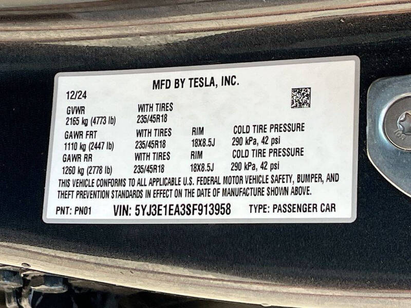 2025 Tesla Model 3 Long Range