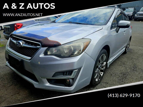 2016 Subaru Impreza for sale at A & Z AUTOS in Westfield MA