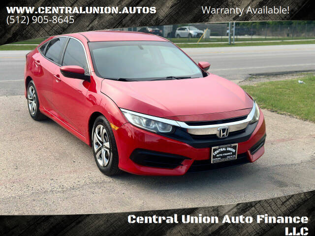 2017 Honda Civic for sale at Central Union Auto Finance LLC in Austin, TX