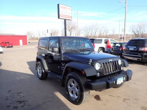 2014 Jeep Wrangler for sale at Marty's Auto Sales in Savage MN
