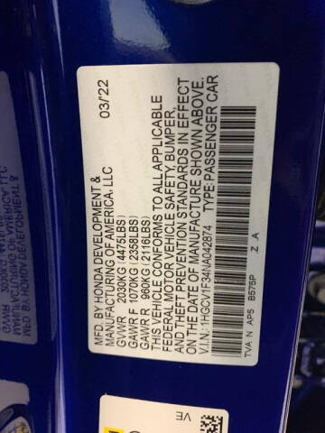 2022 Honda Accord Sport