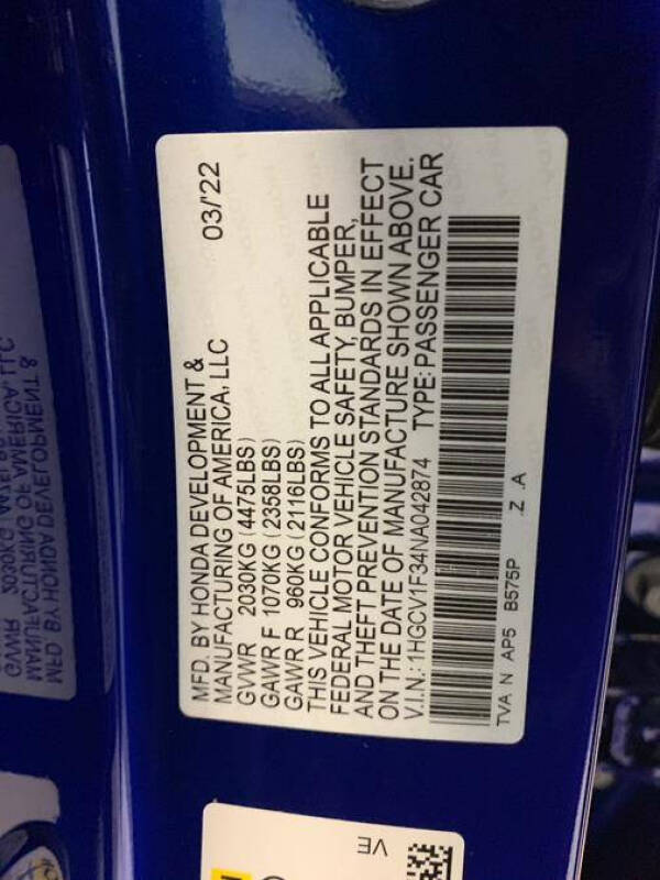 2022 Honda Accord Sport