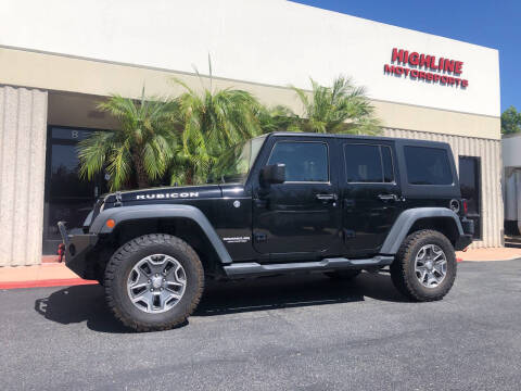 2013 Jeep Wrangler Unlimited for sale at HIGH-LINE MOTOR SPORTS in Brea CA