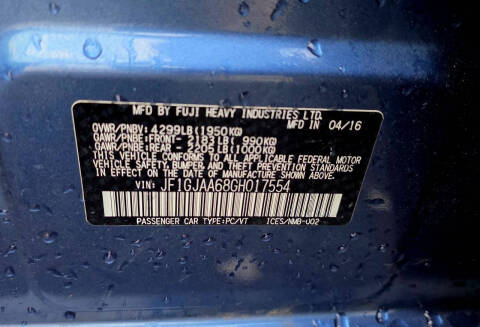 2016 Subaru Impreza 2.0i