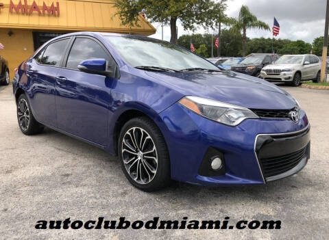 2015 Toyota Corolla for sale at AUTO CLUB OF MIAMI, INC in Miami FL