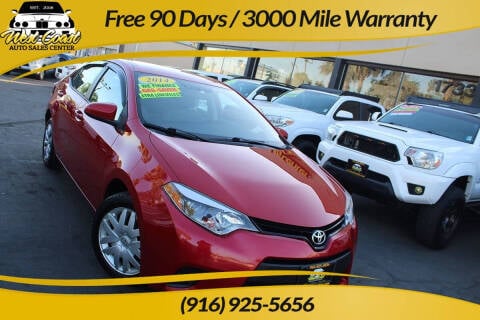 2014 Toyota Corolla for sale at West Coast Auto Sales Center in Sacramento CA