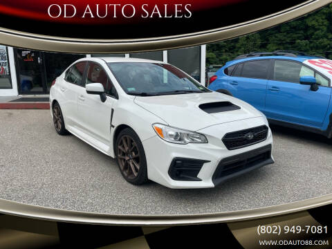 2018 Subaru WRX for sale at OD AUTO SALES in Pownal VT