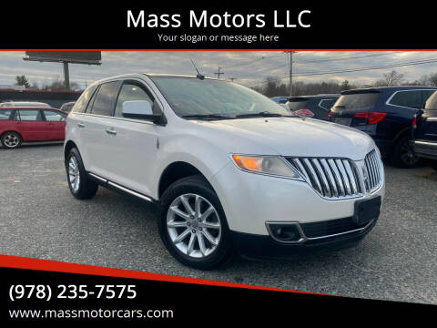2011 Lincoln MKX for sale at Mass Motors LLC in Worcester MA
