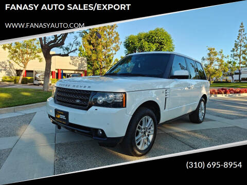 2012 Land Rover Range Rover for sale at FANASY AUTO SALES/EXPORT in Yorba Linda CA