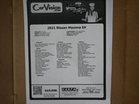 2021 Nissan Maxima 3.5 SV