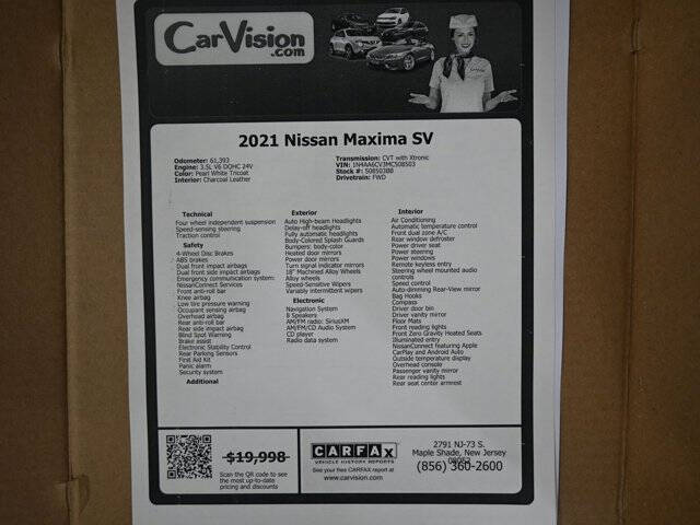 2021 Nissan Maxima 3.5 SV