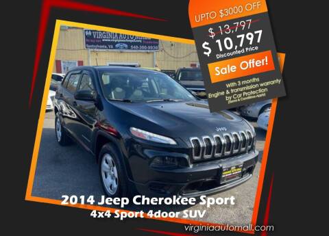 2014 Jeep Cherokee for sale at Virginia Auto Mall in Woodford VA