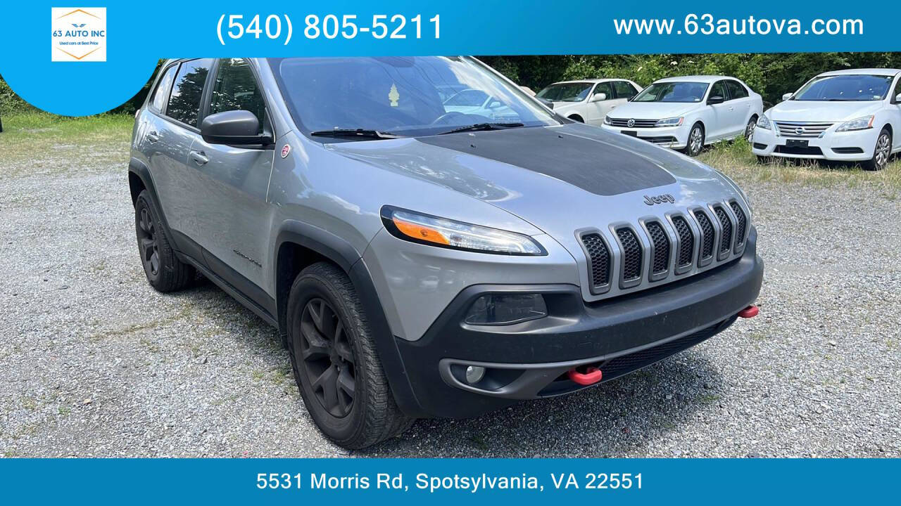 2015 Jeep Cherokee for sale at 63 Auto Inc in Spotsylvania, VA