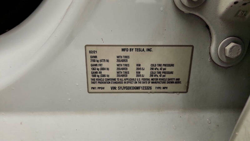 2021 Tesla Model Y Standard Range