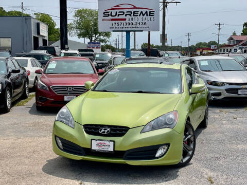 2010 Hyundai Genesis Coupe for sale at Supreme Auto Sales in Chesapeake VA