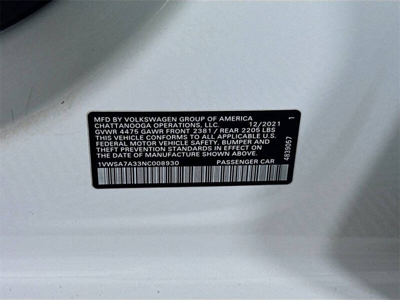 2022 Volkswagen Passat SE