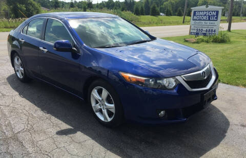 2009 Acura TSX for sale at SIMPSON MOTORS in Youngstown OH