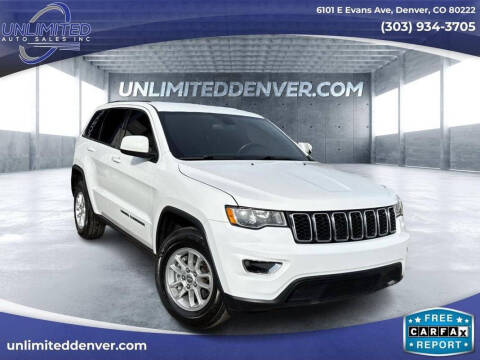 2018 Jeep Grand Cherokee for sale at Unlimited Auto Sales in Denver CO