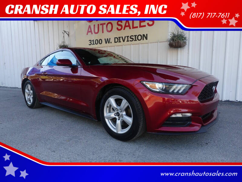 2015 Ford Mustang for sale at CRANSH AUTO SALES, INC in Arlington TX