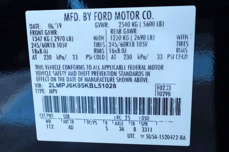 2019 Lincoln Nautilus Select