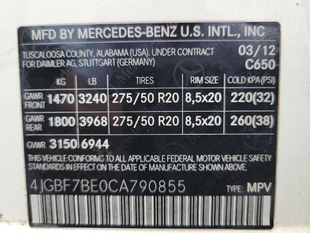 2012 Mercedes-Benz GL-Class GL 450 4MATIC