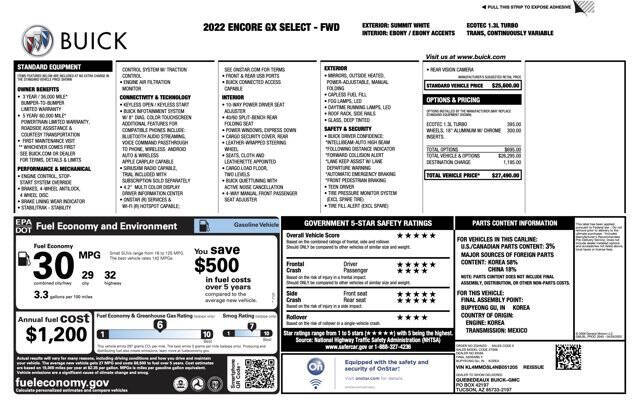 2022 Buick Encore GX Select